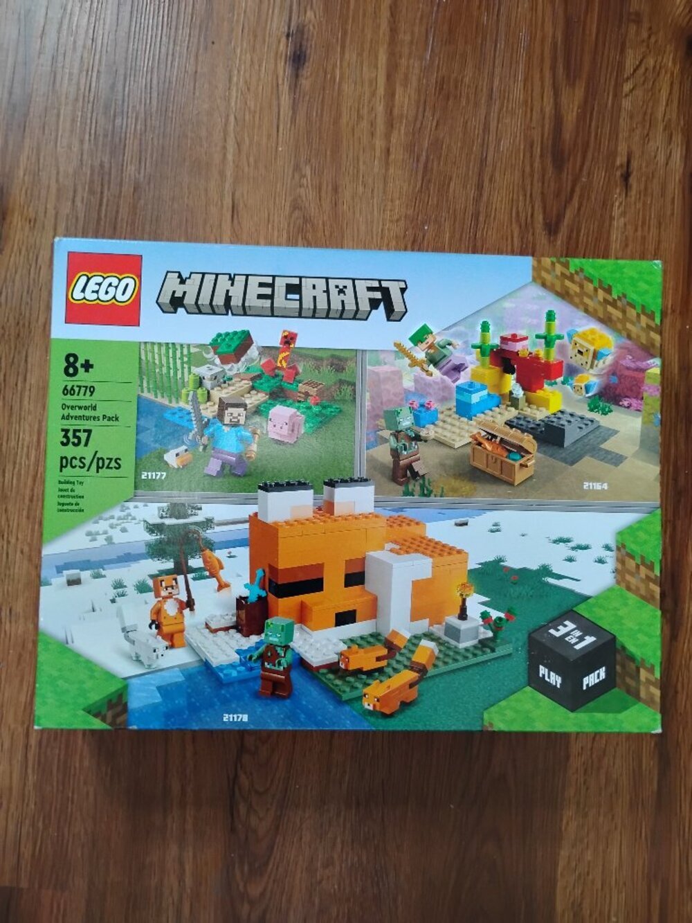 NWT Lego Minecraft Overworld Adventures 3 In 1 Play Pack Set